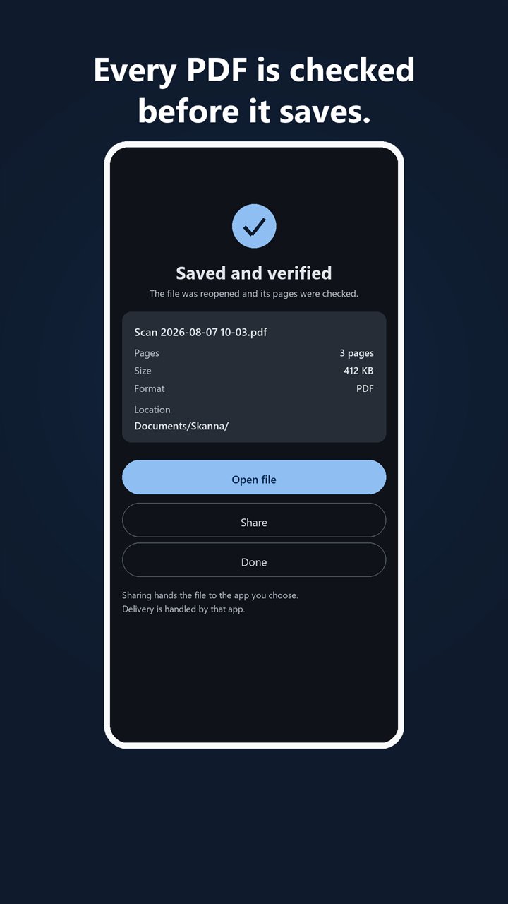 Saved and verified: every PDF is checked before it saves